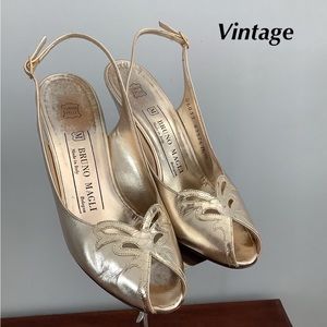 Vintage GOLD Bruno Magli Shoes